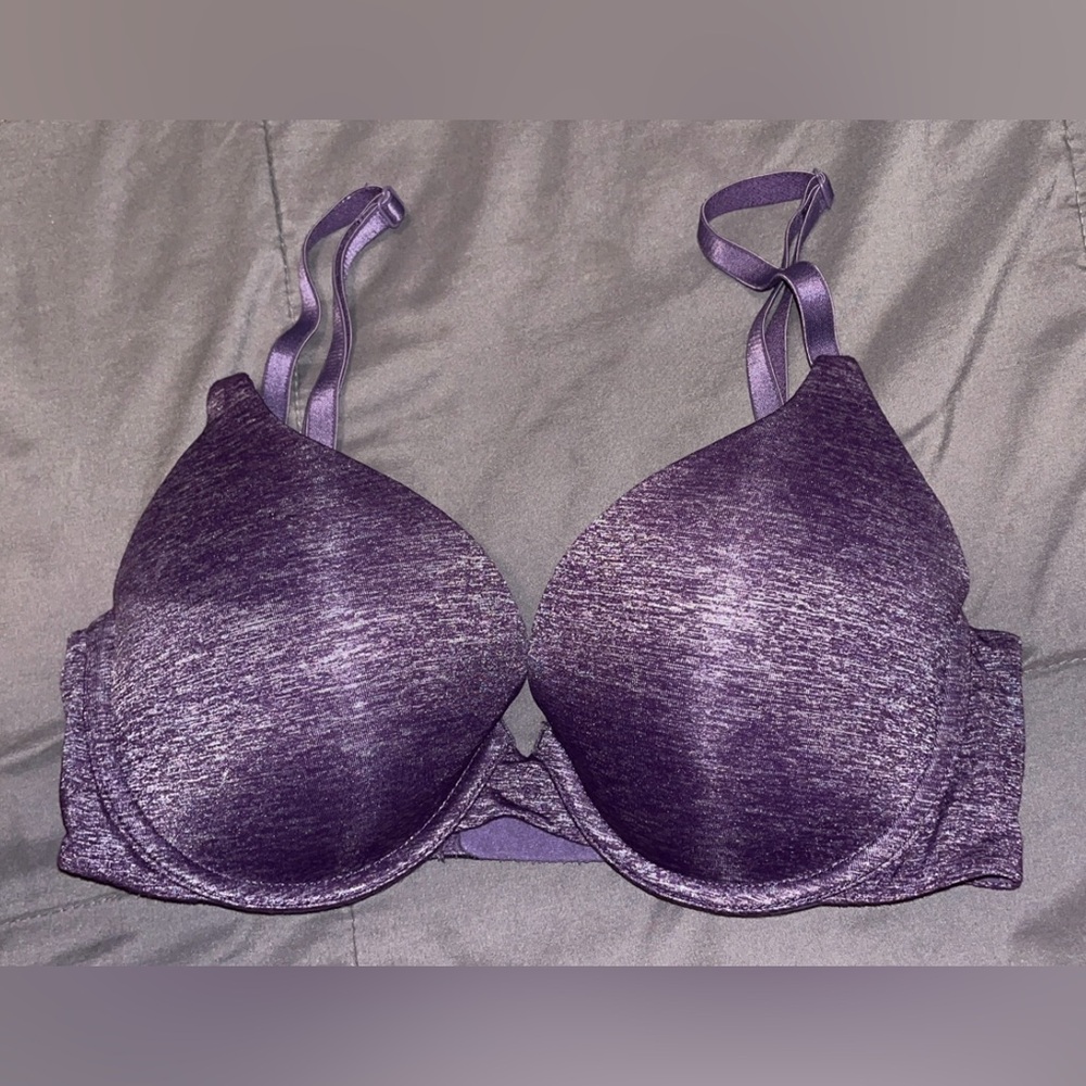 Victoria's Secret Heathered Purple Padded Perfect Coverage Bra